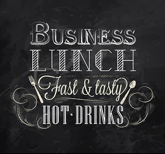 Business lunch chalk