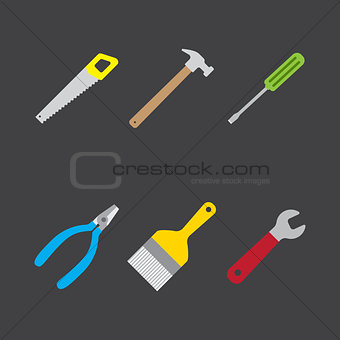 tools icon flat style