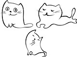 vector cute cats
