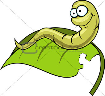 cute green worm