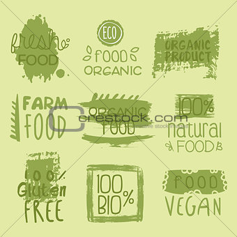 Bio Food Lables Set