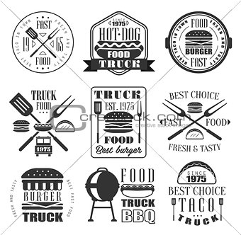 Burger and Fast Food Icon Set.