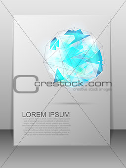 Card with geometric figure. Abstract template. Vector illustration.