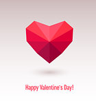 Valentines day card with abstract heart.