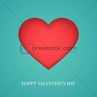 Valentines day card with heart.