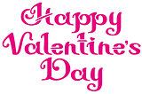 Happy Valentines Day. Lettering text for greeting card