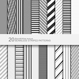 Set of striped seamless patterns