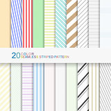 20 color seamless striped patterns