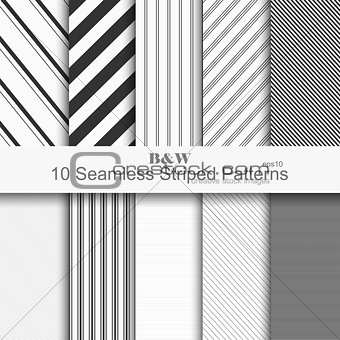 10 seamless striped patterns