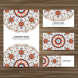 Business card template in native style