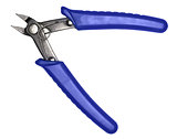 Professional wire-cutter on white