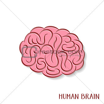Abstract human brain icon