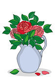 Jug with roses
