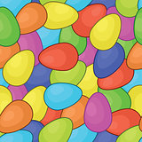 Seamless background, Easter eggs