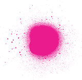 spray effect design element in pink on white