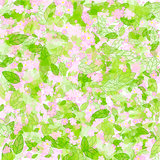 seamless background with green leaves