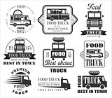 Food Truck Emblems, Icons and Badges.