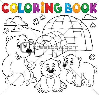 Coloring book with polar theme 1
