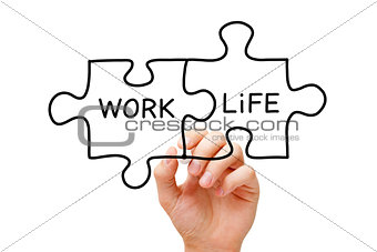 Work Life Puzzle Concept