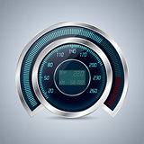 Fully digital speedometer rev counter
