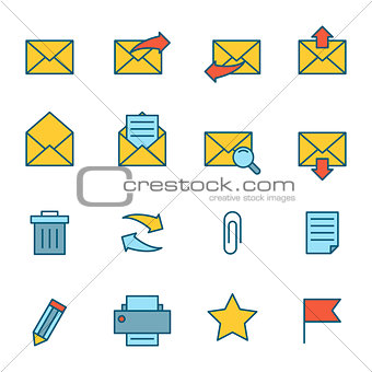 Email Icons Flat