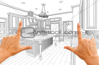 Hands Framing Custom Kitchen Design Drawing
