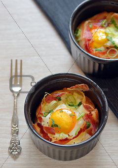 breakfast cups eggs with bacon