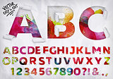 Wrapped alphabet watercolor