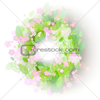 Background with green leaves