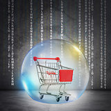 Shopping cart in bubble