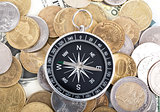 Compass on coins