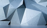 Abstract white polygon wall background
