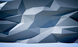 Abstract white polygon wall background