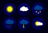 Vector weather flat icons