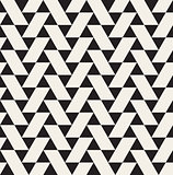 Vector Seamless Black and White Geometric Triangle Tiling Pattern