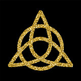 Golden glittering logo template 
