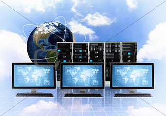 Internet Cloud server concept