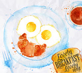 Breakfast smile eggs