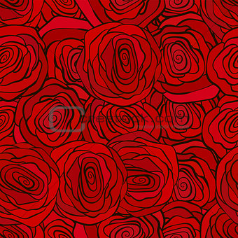 Red roses seamless pattern for valenine s day romantic wallpaper