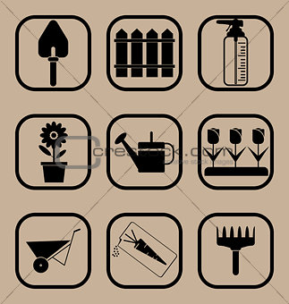 Garden icons set