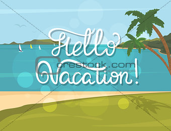 Hello vacation banner