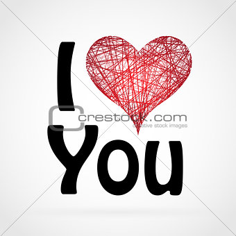 Love You Valentine Day Greeting card