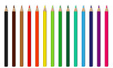 Vector colored wooden pencils 