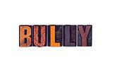 Bully Concept Isolated Letterpress Type