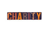 Charity Concept Isolated Letterpress Type