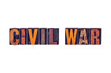 Civil War Concept Isolated Letterpress Type