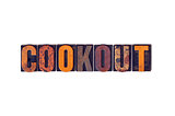 Cookout Concept Isolated Letterpress Type