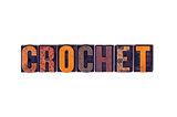 Crochet Concept Isolated Letterpress Type