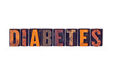 Diabetes Concept Isolated Letterpress Type