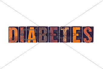 Diabetes Concept Isolated Letterpress Type
